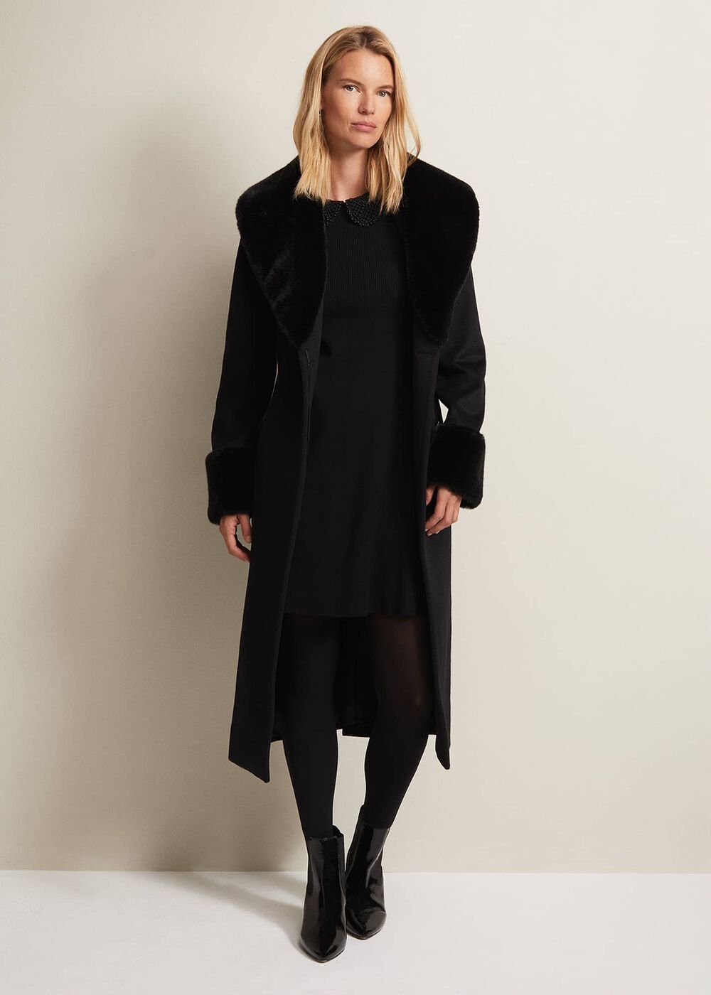 Evelyn Black Ribbed Mini Dress Black