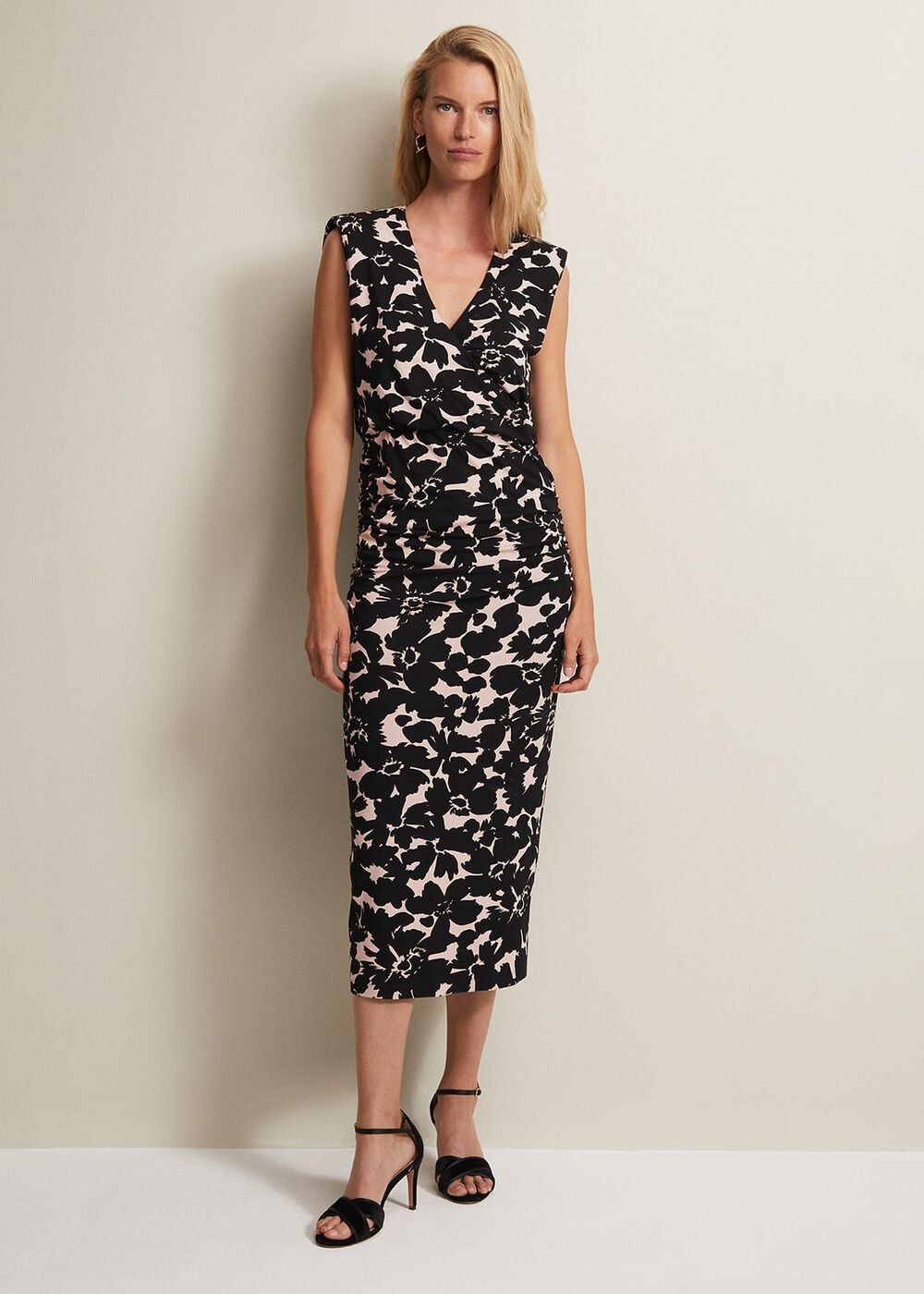 Taylor Floral Jersey Midi Dress Multi-Coloured
