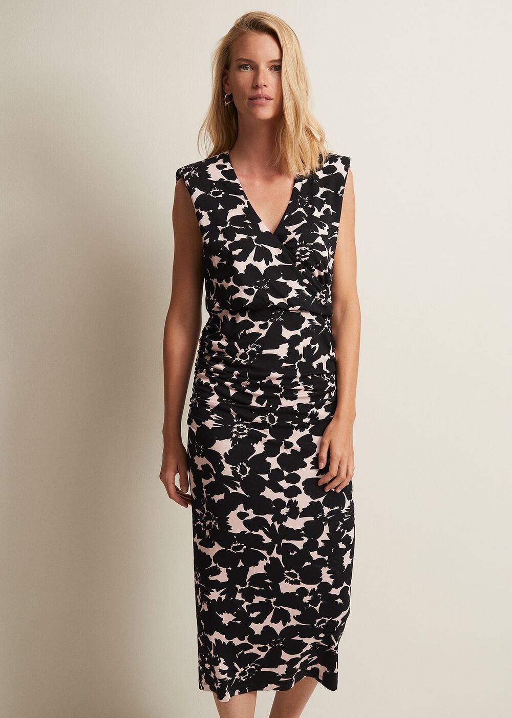 Taylor Floral Jersey Midi Dress Multi-Coloured