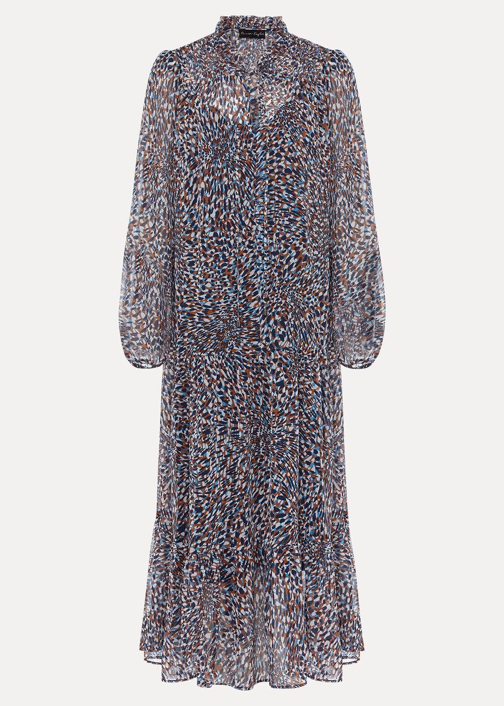 Penele Chiffon Midi Dress Black