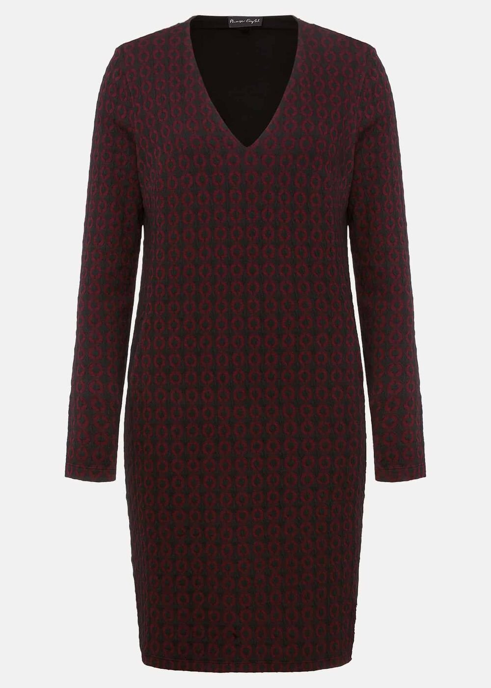 Lianna Geo Mini Dress Burgundy