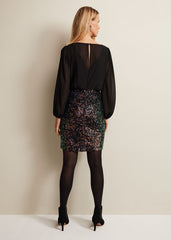 Angel Sequin Mini Dress Multi-Coloured