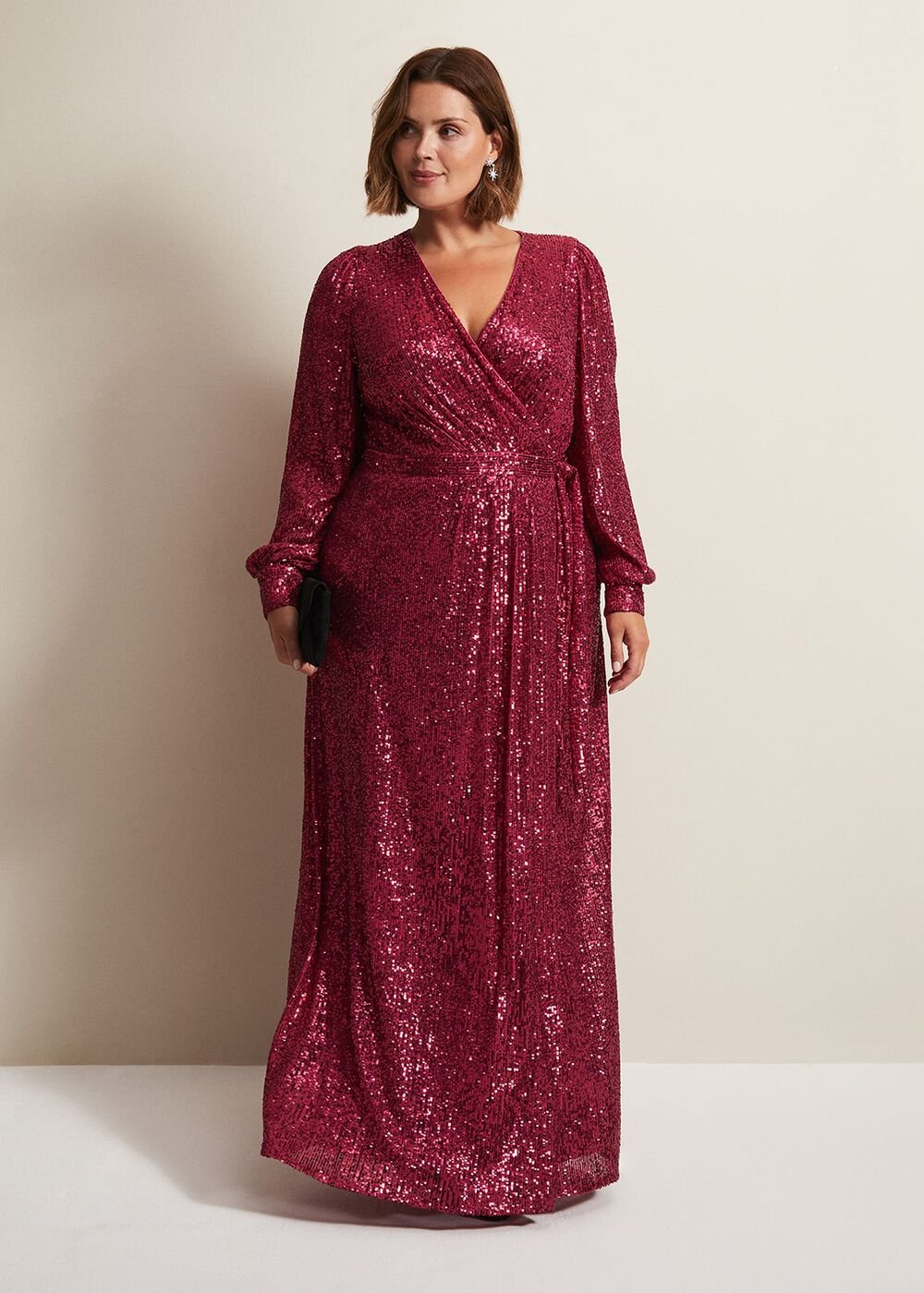 Amily Pink Sequin Maxi Dress Pink