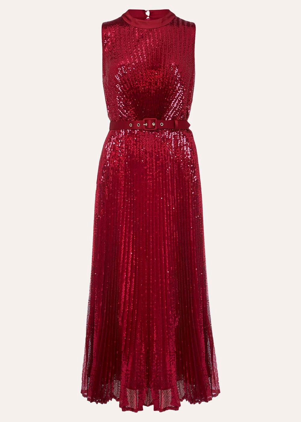 Simara Pink Sequin Midi Dress Pink