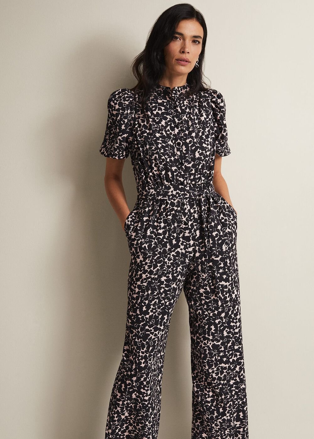 Dorothea Floral Jumpsuit Black/Multi