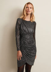 Cady Sparkle Mini Dress Black