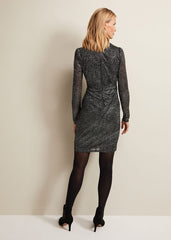 Cady Sparkle Mini Dress Black