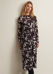 Yvonne Floral Midi Dress Black Multi