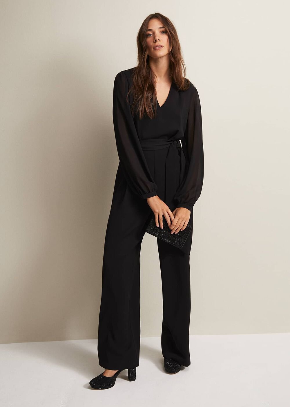 Audrey Black Wide Leg Jumpsuit Black
