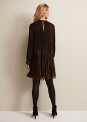 Annabel Foil Dress Gold