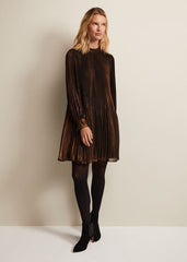 Annabel Foil Dress Gold