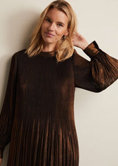 Annabel Foil Dress Gold