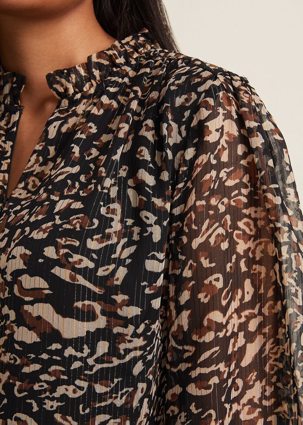 Petite Shreya Leopard Swing Dress Neutral