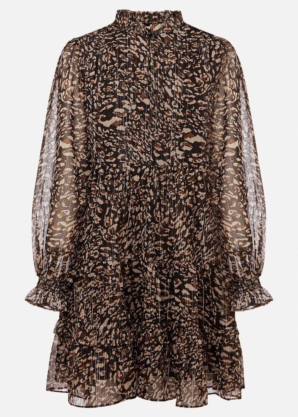 Petite Shreya Leopard Swing Dress Neutral