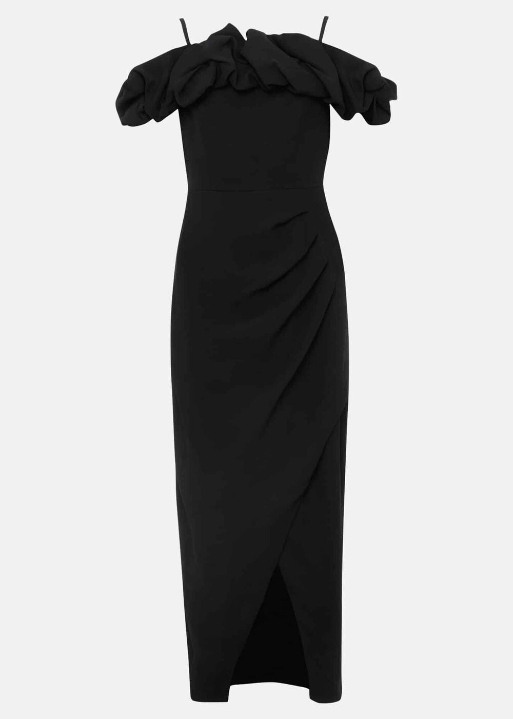 Mallory Black Off The Shoulder Maxi Dress Black