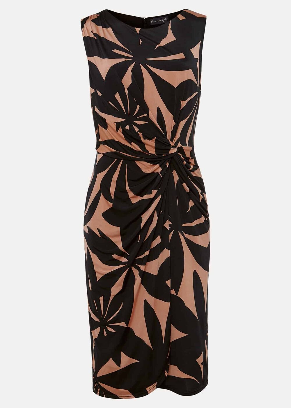 Black Multicoloured Leaf Print Bodycon Mini Dress Black/Multi