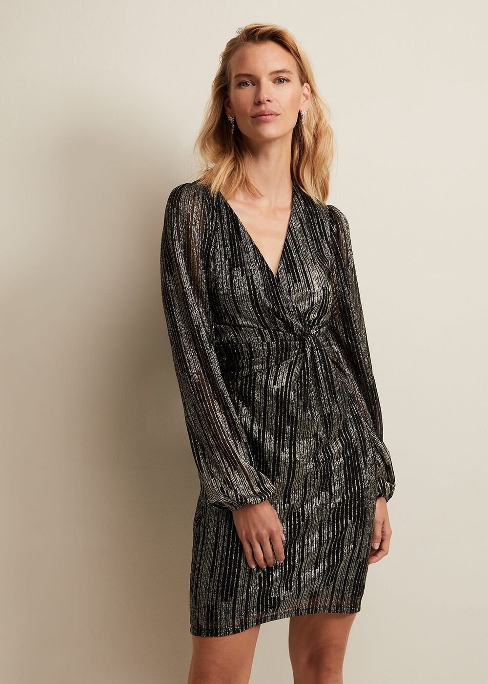 Laylin Sparkly Mini Dress Bronze