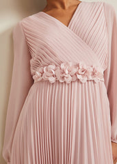 Petite Alecia Pleated Maxi Dress Antique Rose