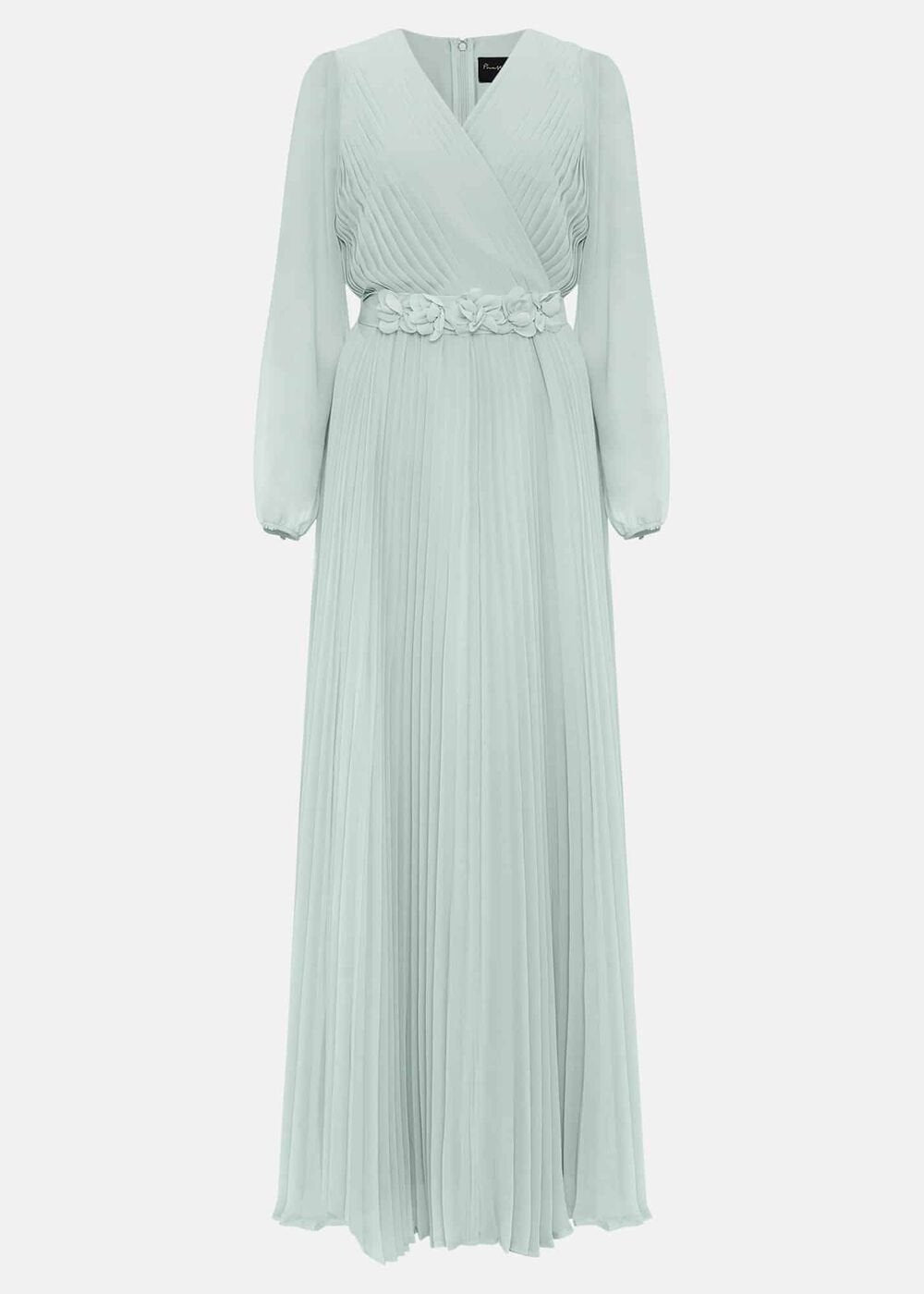 Petite Alecia Pleated Maxi Dress Pale Blue