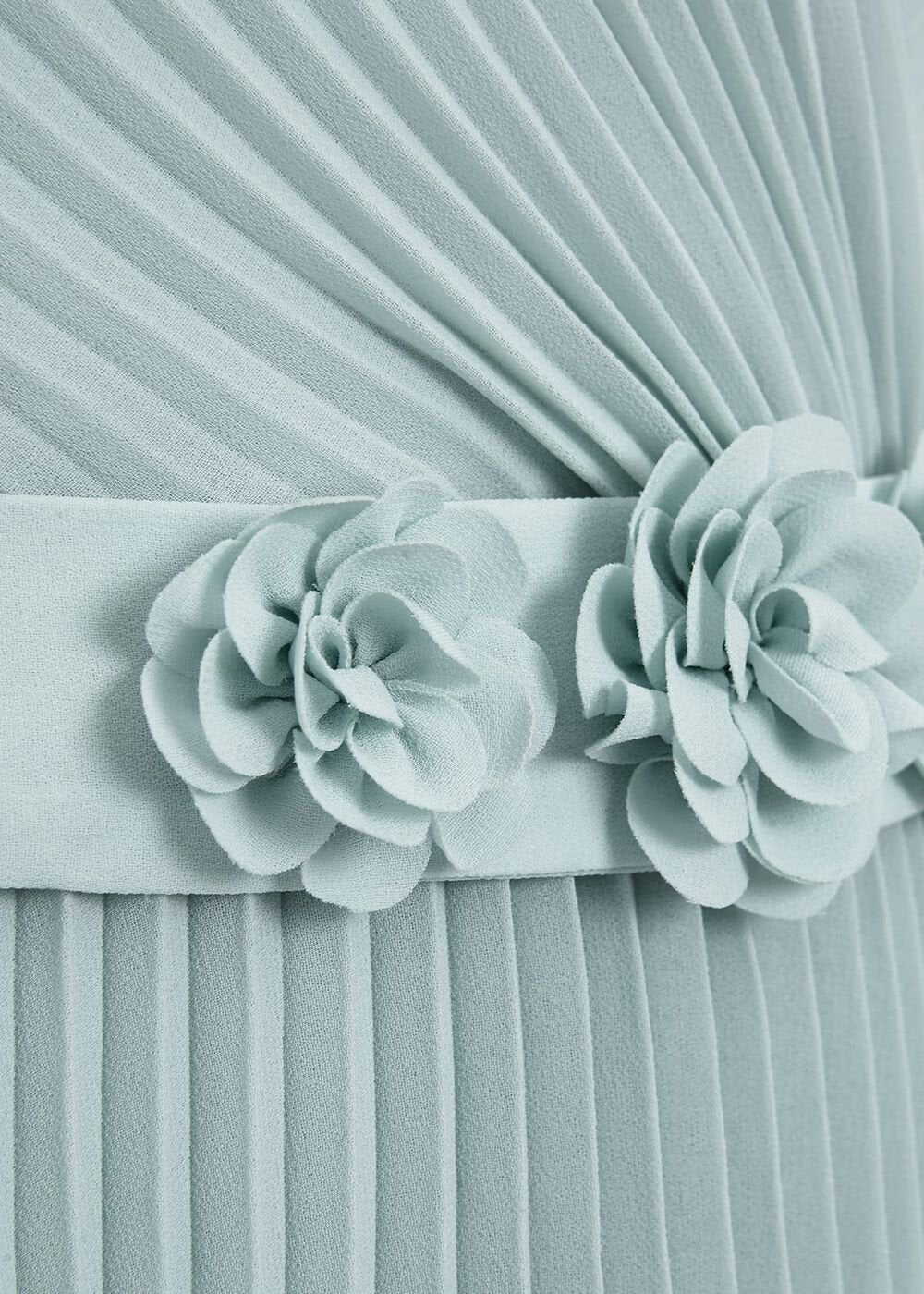 Cressida Pleated Midi Dress Pale Blue