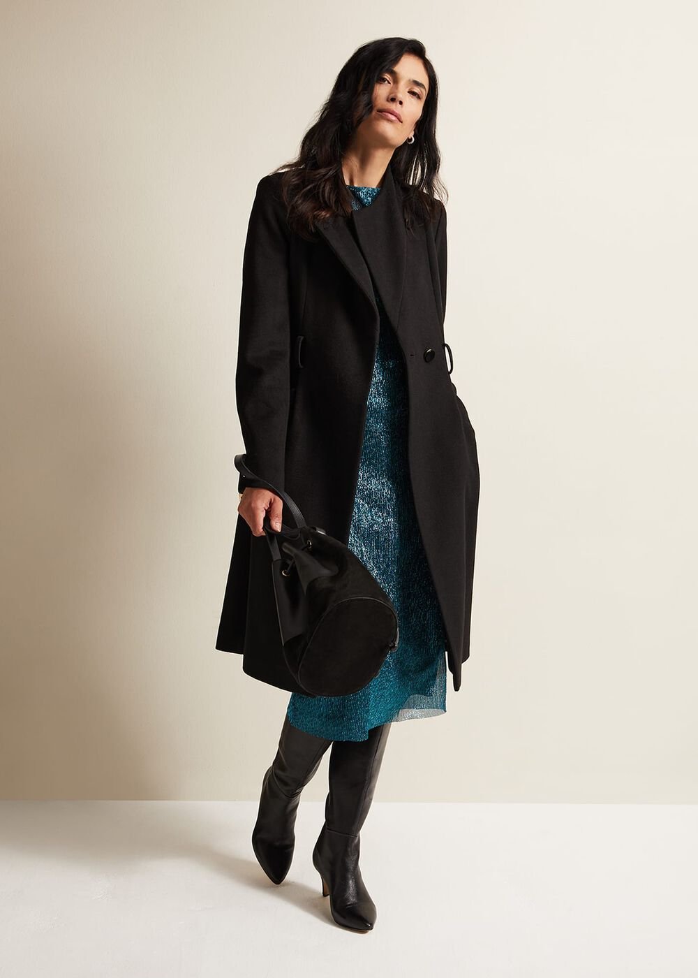 Alix Plisse Dress Blue