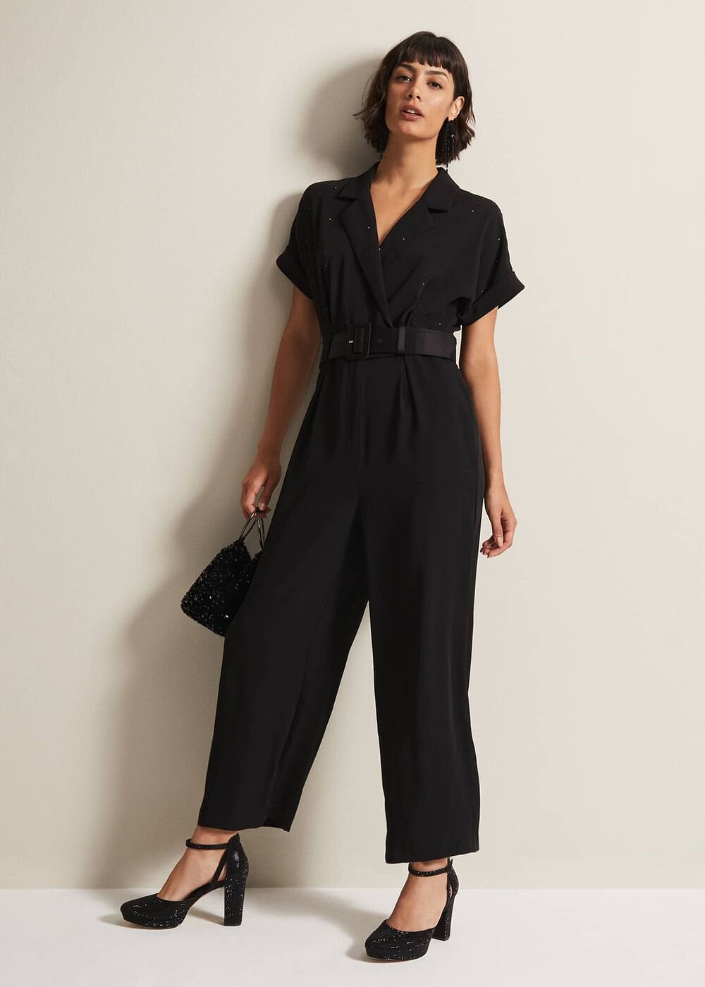 Constance Black Wide Leg Jumpsuit Black