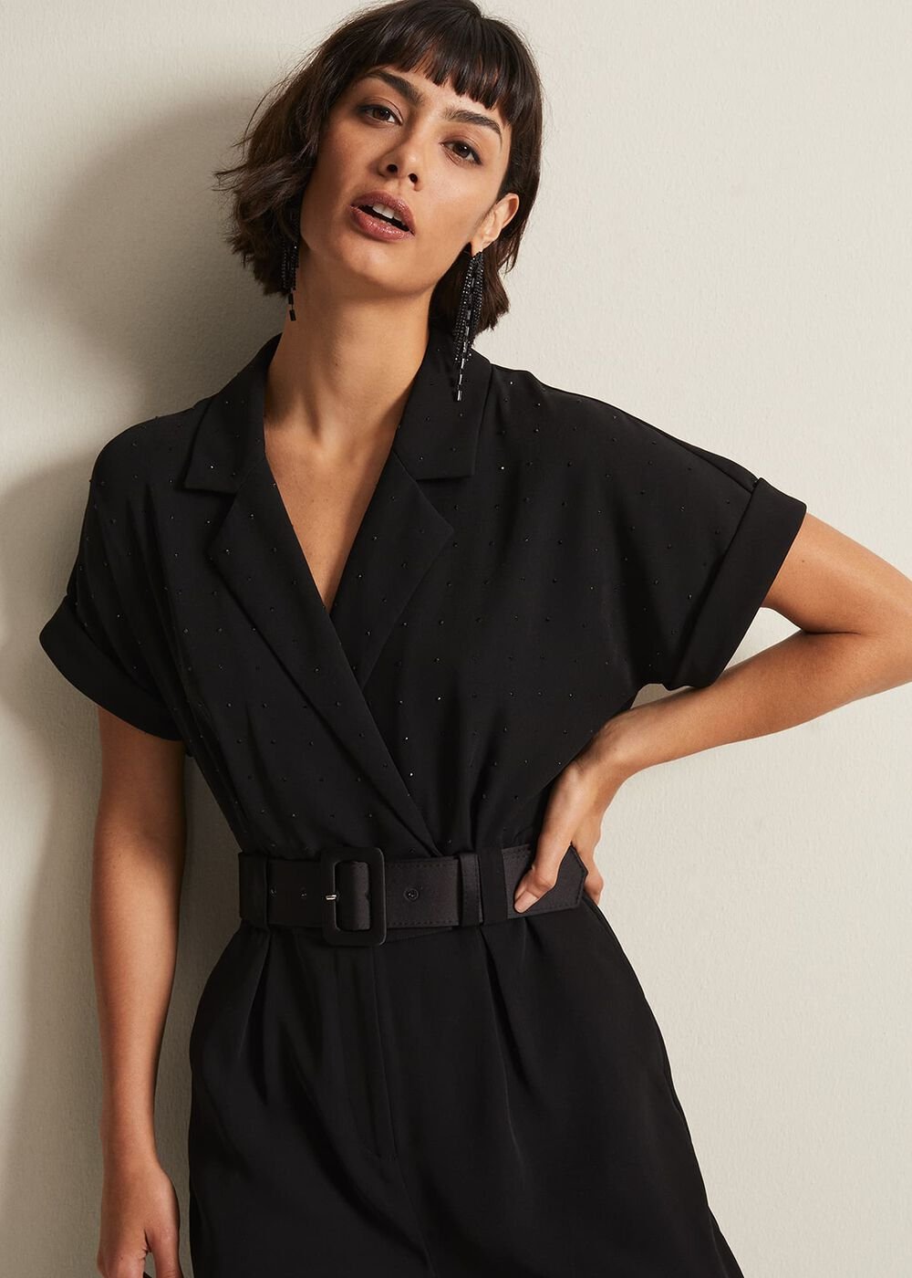 Constance Black Wide Leg Jumpsuit Black