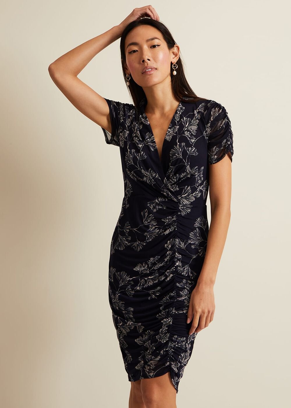 Remi Floral Mesh Dress Multi-Coloured