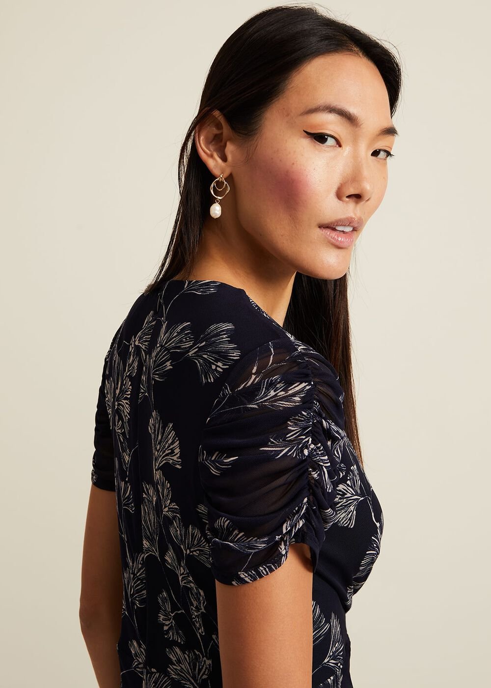 Remi Floral Mesh Dress Multi-Coloured