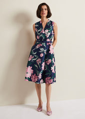 Salina Floral Jacquard Dress Multi-Coloured
