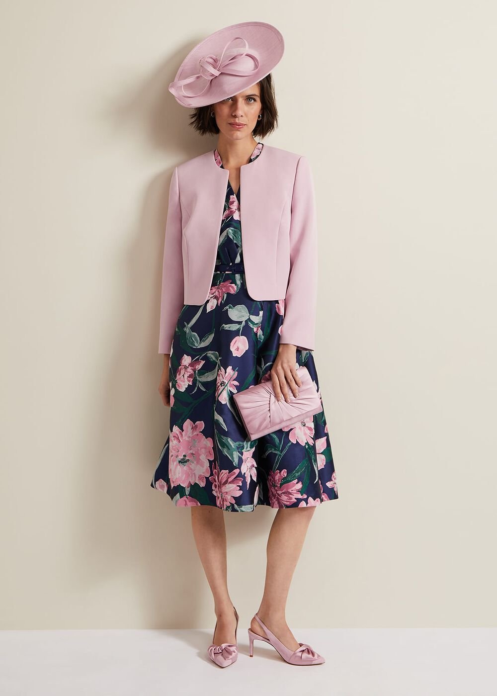 Salina Floral Jacquard Dress Multi-Coloured