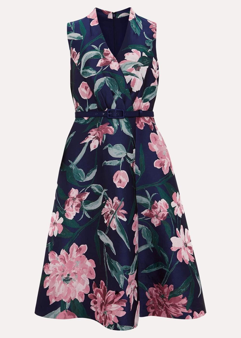 Salina Floral Jacquard Dress Multi-Coloured