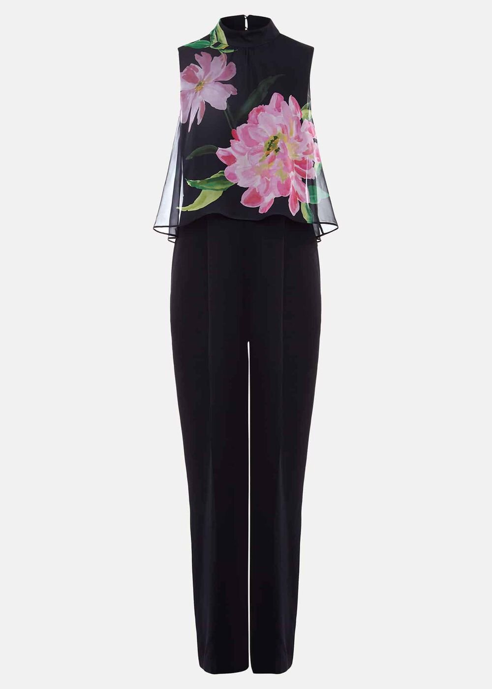 Agnes Floral Overlay Jumpsuit Navy