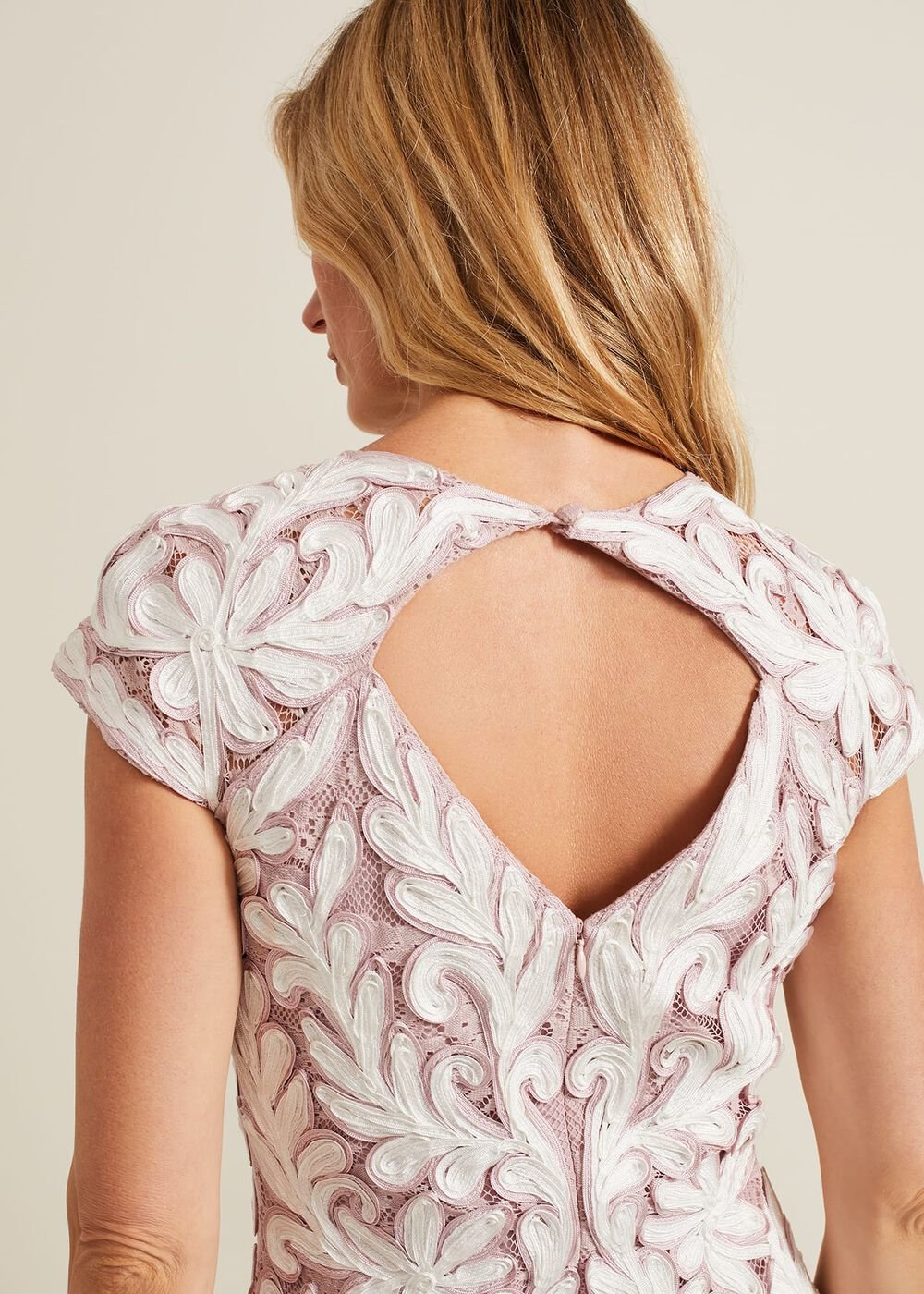 Karima Tapework Dress Pale Pink