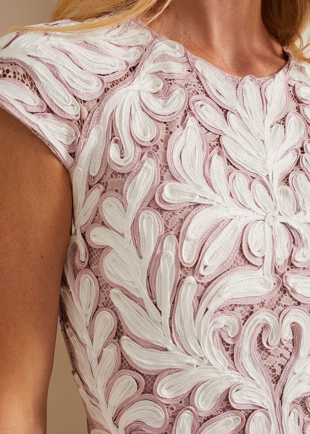 Karima Tapework Dress Pale Pink