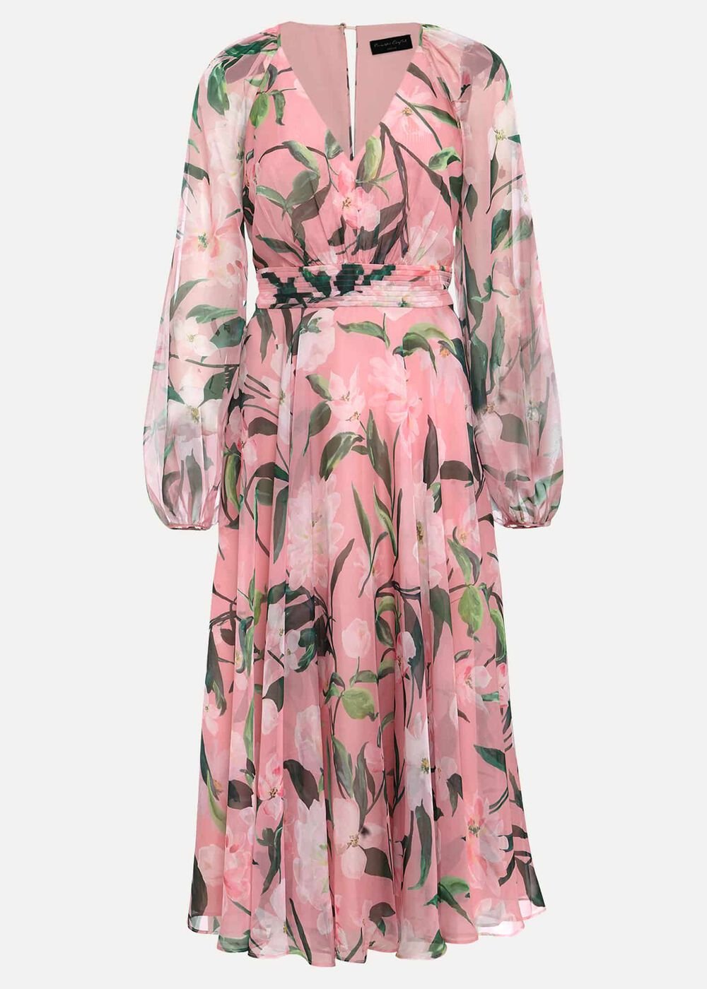 Petite Lina Printed Midi Dress Multi-Coloured