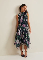 Petite Lucinda Floral Dress Multi-Coloured