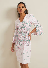 Petite Giovanna Floral Belted Dress Multi-Coloured