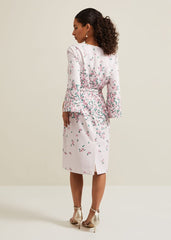 Petite Giovanna Floral Belted Dress Multi-Coloured