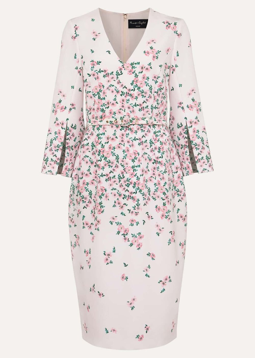 Petite Giovanna Floral Belted Dress Multi-Coloured