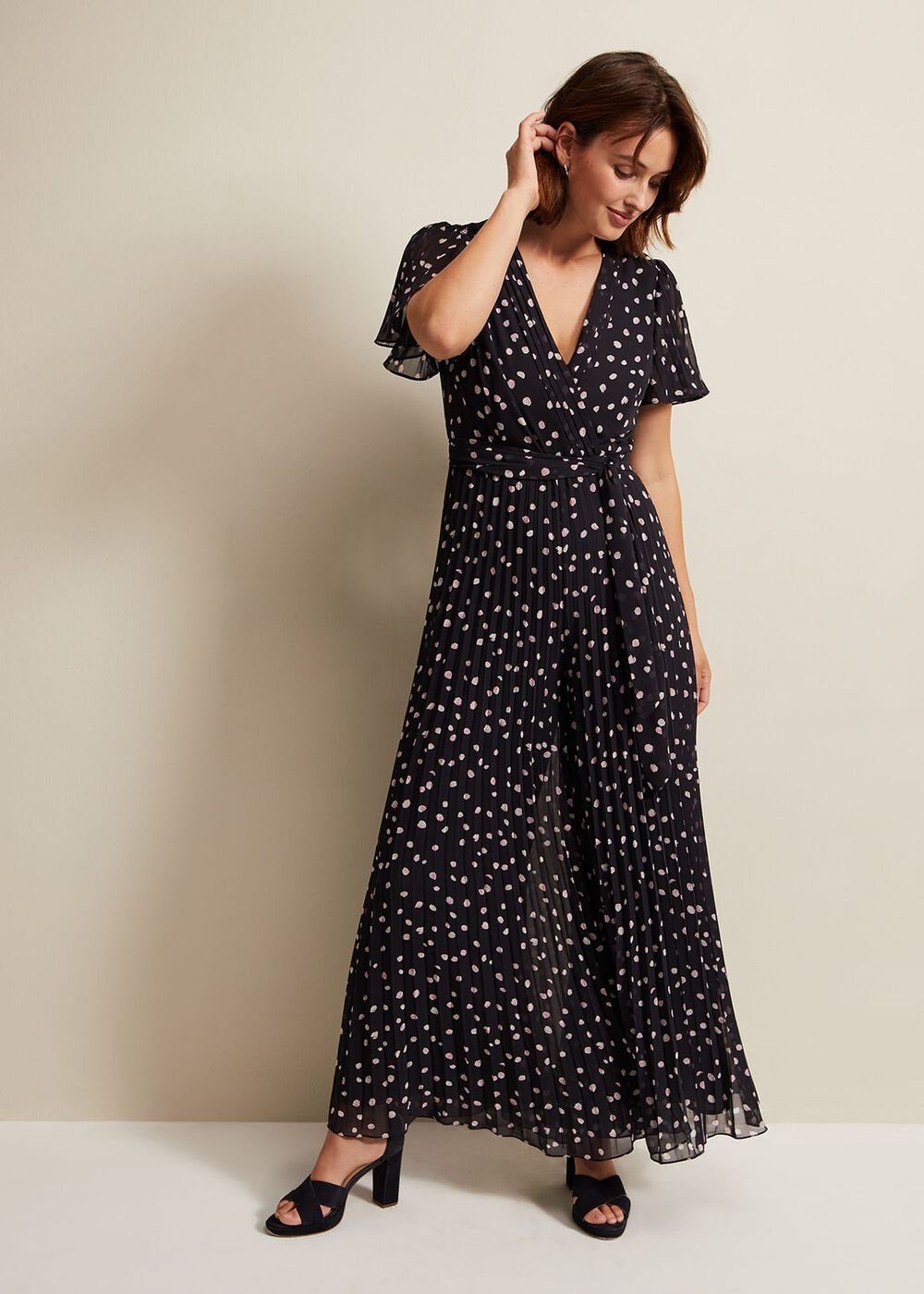 Alexandra Spot Pleat Jumpsuit Multi-Coloured