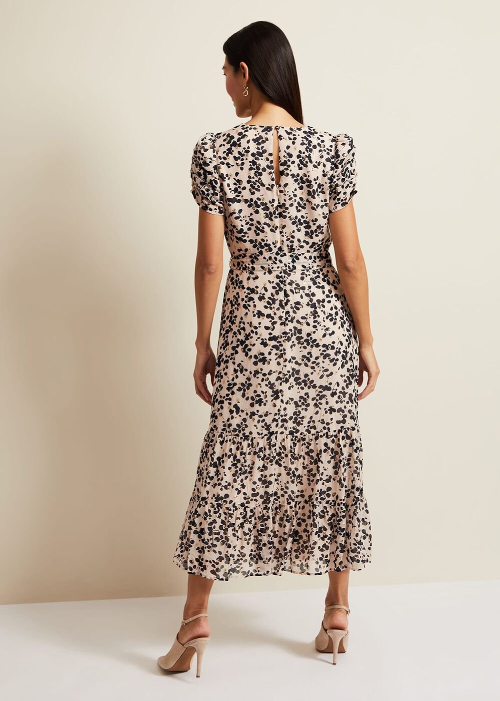 Amy Floral Midi Dress Multi-Coloured