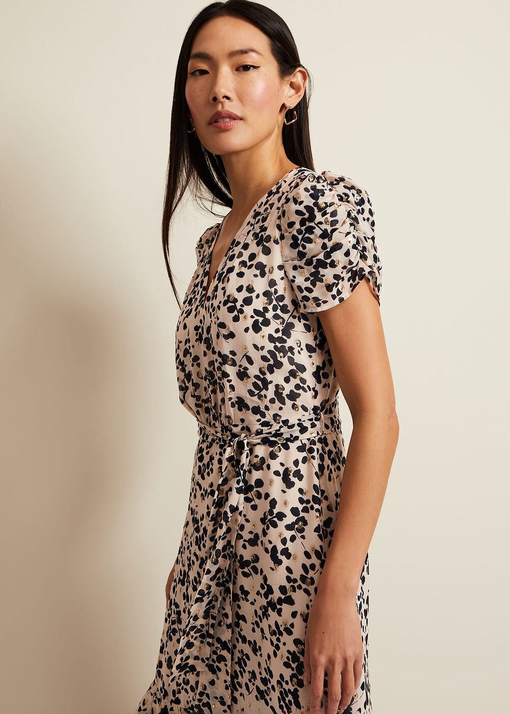 Amy Floral Midi Dress Multi-Coloured