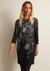 Loreina Floral Tunic Dress Black