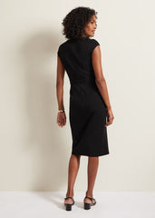 Karmie Black Ponte Bodycon Midi Dress Black