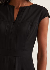 Karmie Black Ponte Bodycon Midi Dress Black