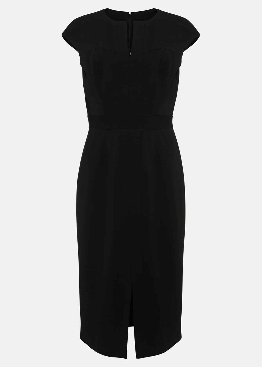 Karmie Black Ponte Bodycon Midi Dress Black