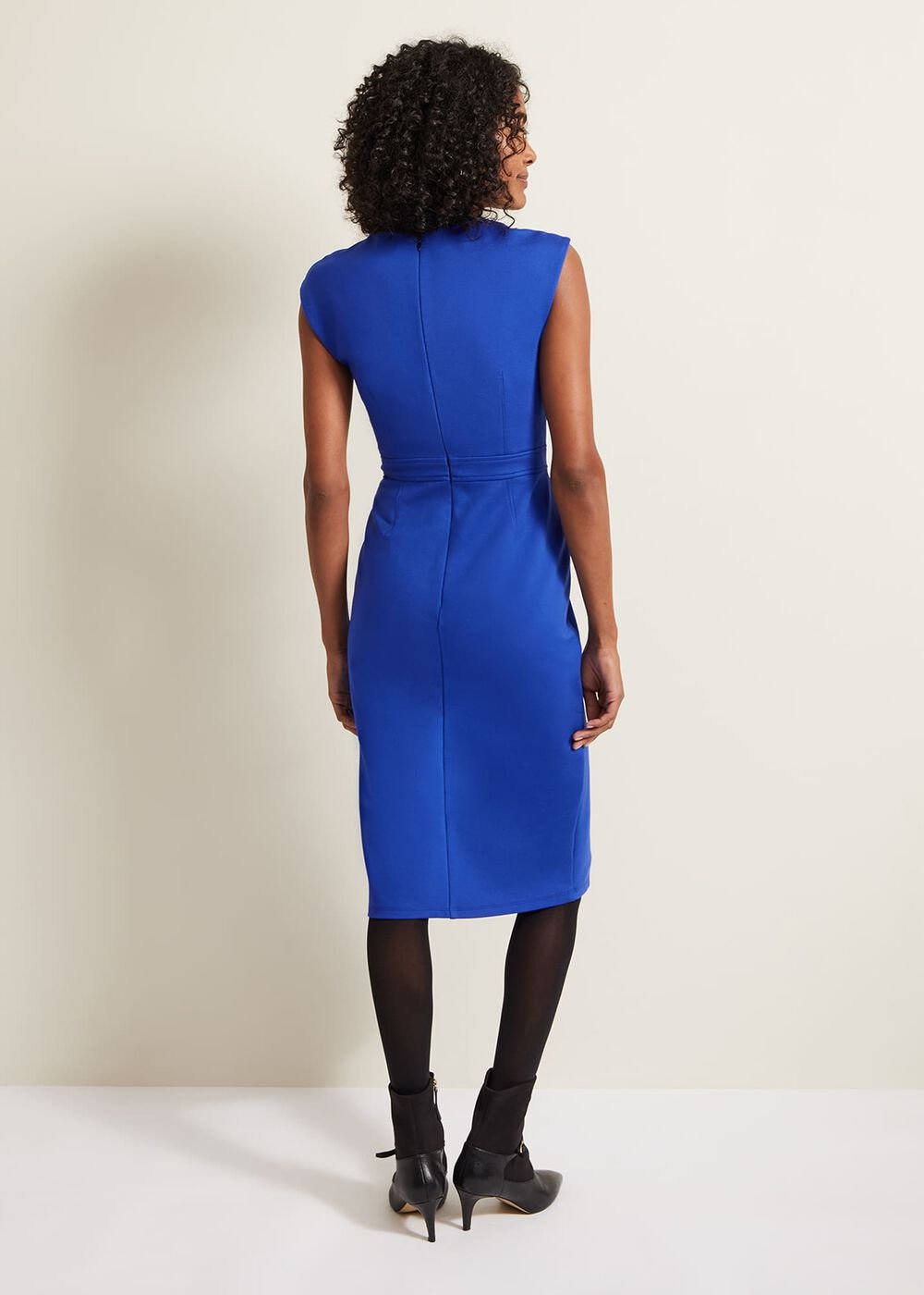 Karmie Ponte Fitted Pencil Dress Blue