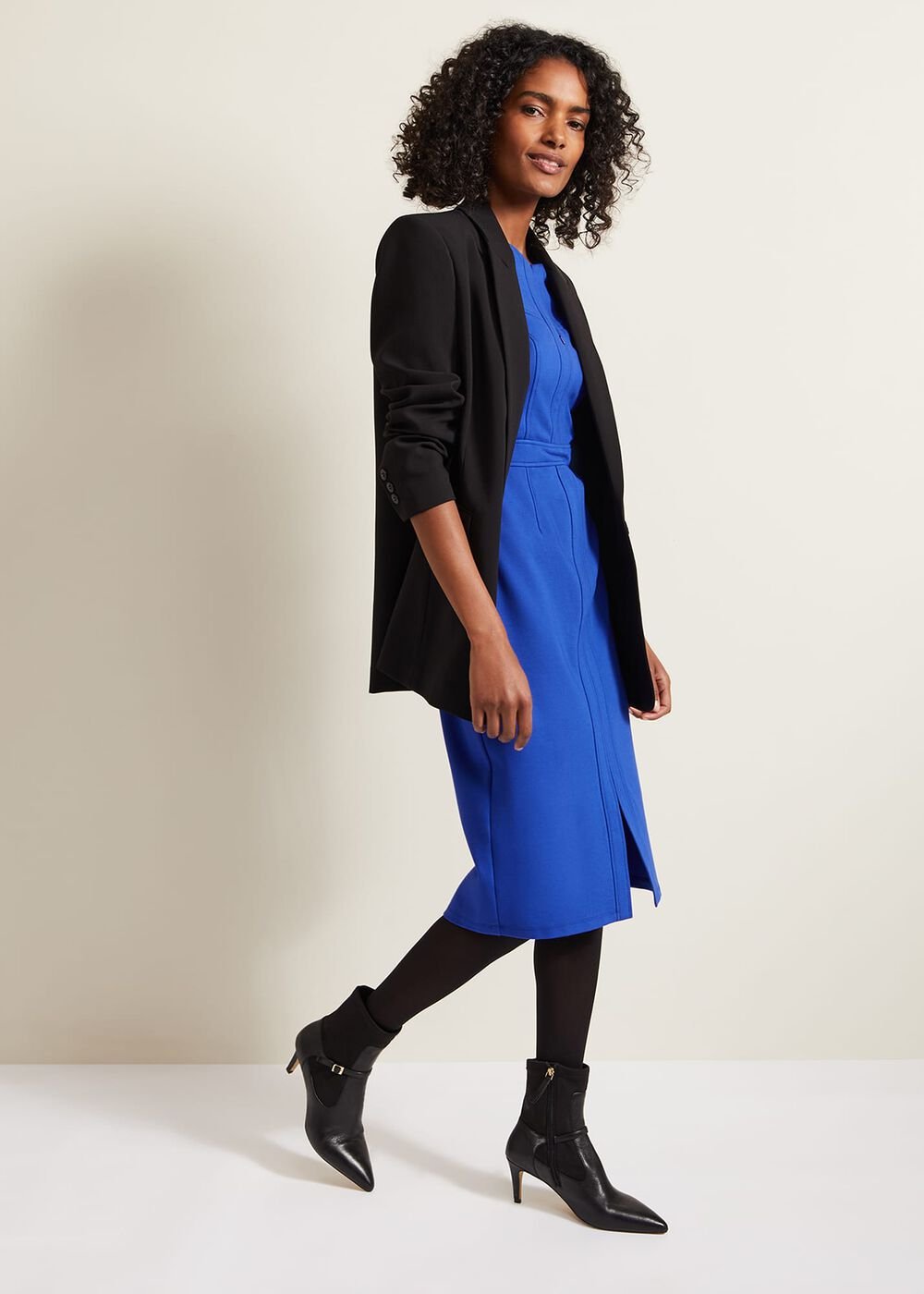 Karmie Ponte Fitted Pencil Dress Blue