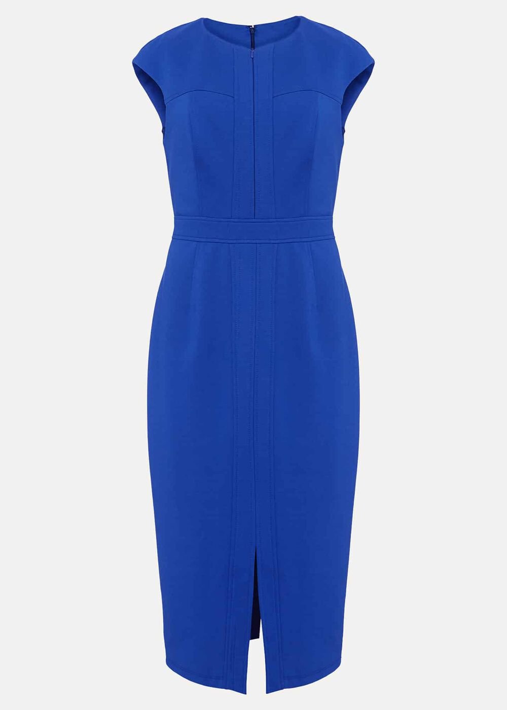 Karmie Ponte Fitted Pencil Dress Blue